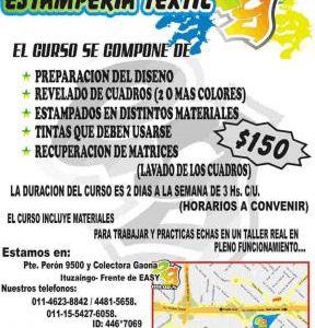 CURSO DE ESTAMPADO EN ZONA OESTE