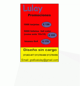 Tarjetas Imanes Volantes Folletos Carteleria Publicidad Directa e Indirecta Catalogo Grafica