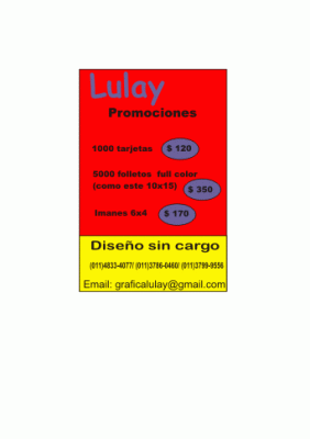 Tarjetas Imanes Volantes Folletos Carteleria Publicidad Directa e Indirecta Catalogo Grafica