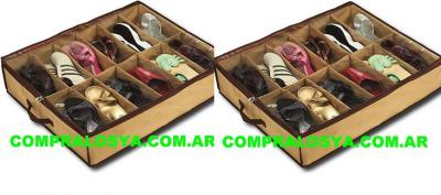 Organizador de Zapatos 24 Pares Debajo de la Cama Ordena Proteje del Polvo y Suciedad