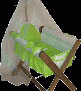 Catres Cunas para Bebes Tela Algodon y Polyester Bolsillos Dosel Portatul y Tul