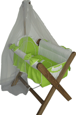 Catres Cunas para Bebes Tela Algodon y Polyester Bolsillos Dosel Portatul y Tul