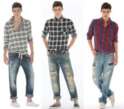 Jeans CB de Hombres Telas Santista Alpargatas Con Cierres o Broches Azul y Negro