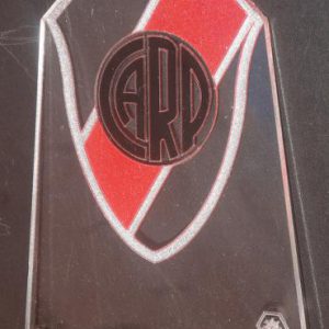 Escudo de River Plate con Secuencias Luminosas Electronicas para Campera Mochila