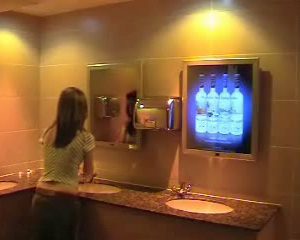 Espejos Magicos que Cambia Cuando se Acerca y Muestra Publicidad Backlight LEDs
