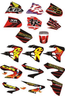 Calcos para Motos Autos Cuatriciclos Bicis Tunning de Vehiculos Fluo Vintage