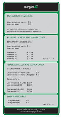 SURGIER REMERAS DE ALGODON