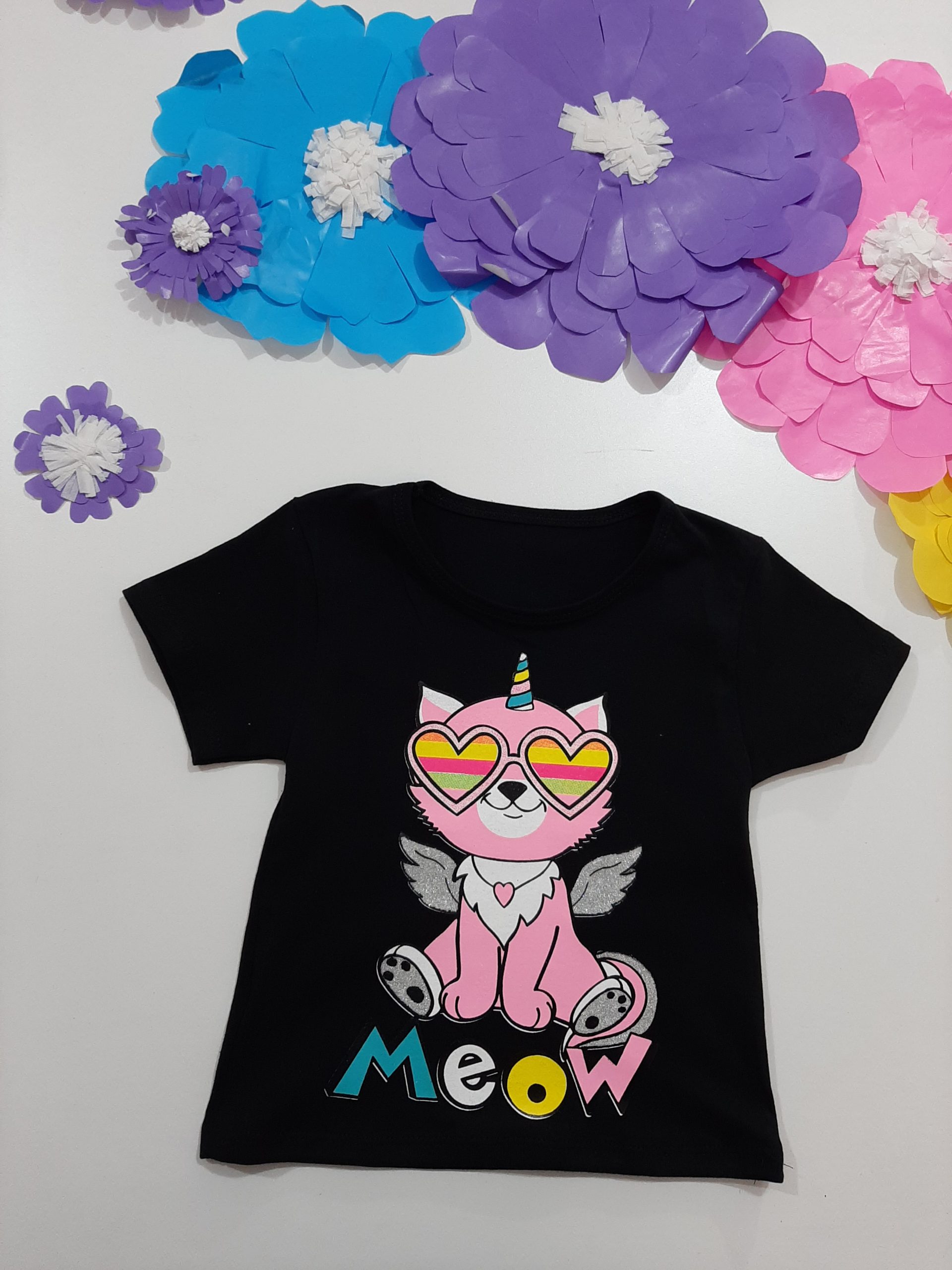 🦄Remeras de nena🦄 talle 4 al 14, 5 colores (amarillo, blanco, fuxia, coral y negro), 4 dibujos. $210 últimas 400 unidades... (pago en efectivo entrega inmediata) - Imagen 4